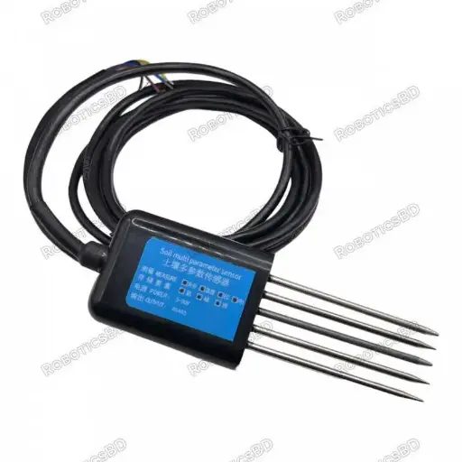 Soil Sensor RS485 5Pin Soil PH NPK Temperature and Humidity EC Sensor Conductivity Tester Multi Parameter 
