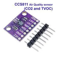 CCS811 and HDC1080 Air Quality Humidity and Temperature Sensor CO2 